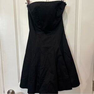 Express Design Studio Black Strapless Dress Womens Size 4 Side Zip Lined